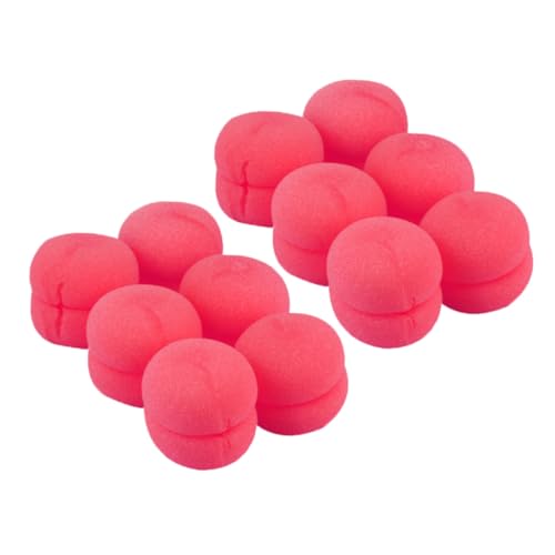 minkissy 12 Stück Teiliges Rote Schwamm Lockenkugeln Schonendes Haarstyling Hitze Langlebige Leichte Dauerwellen haarschmuck für Einfaches Zeitsparendes Lockenstyling bei Frauen und von minkissy
