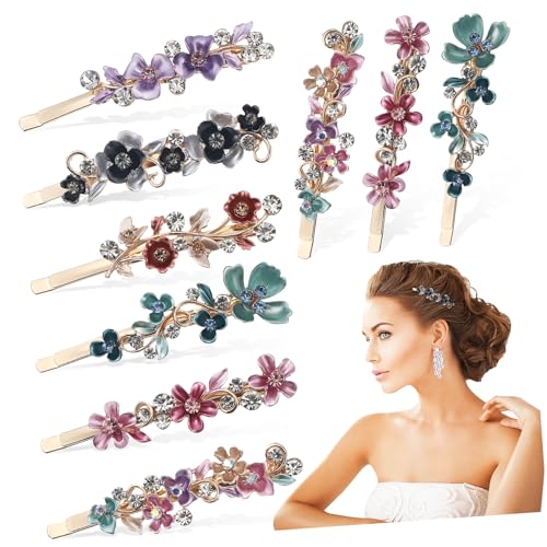 minkissy Blumen-haar-dekorative Bobby-clips-set Für Frauen Mädchen Und Damen 12 Stück von minkissy