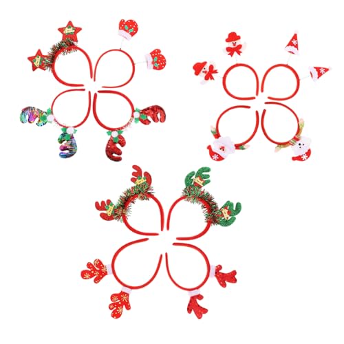 minkissy 12 Stücke Weihnachten Haarband Weihnachten Kopfschmuck Kostüm Kopfschmuck Leistung Prop Foto Prop Kopfschmuck von minkissy