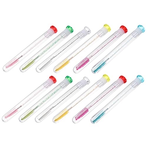 minkissy 12stücke Wimpernbürsten Mit Flexiblen Röhrchen Tragbare Mascara-applikatoren Für Klare Und Natürliche Wimpern Und Augenbrauen Für Und Unterwegs von minkissy