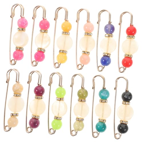 minkissy 12Stücke Teiliges Hosen Clip Sicherheitsstifte Verstellbare Pullover Clips für Kleidung Dekorative Broschen für Jeans Schürzen für Partys Alltagsmode von minkissy