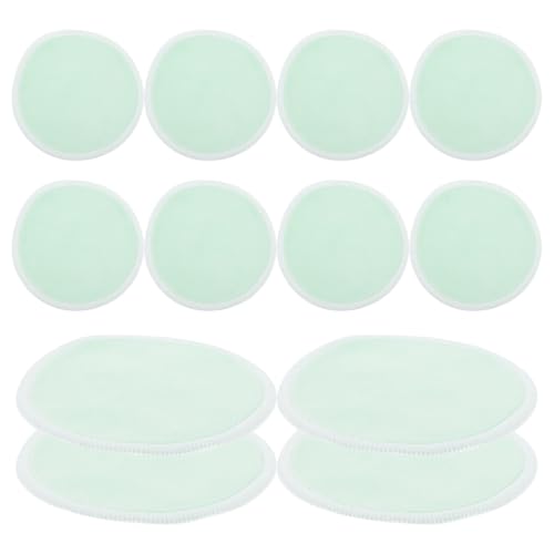 minkissy 12er-pack Reinigungspads Aus Weichen Fasern Effiziente Make-up-entferner-tücher Sanfte Gesichtsschwämme Für Die Hautpflege Grün von minkissy