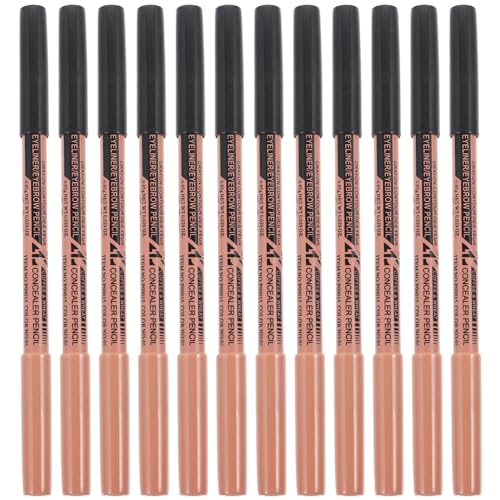 minkissy 12st Bleistift Make-up-caboodle Augenbrauenstift Concealer-stifte Frauenkosmetikstift Kleines Make-up-set Eyeliner Kosmetiktasche Make-up-stift Holz Doppelkopf Werkzeug Fräulein von minkissy