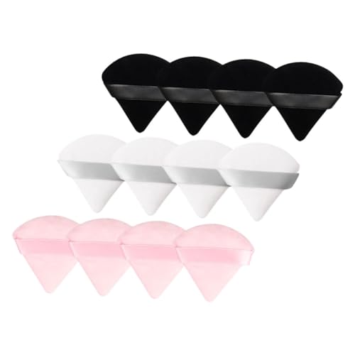 minkissy 12 Stück Puderquasten Kosmetik Schwämme Für Damen Weiche Makeup Für Lose Puder Wiederverwendbar Für Professionelles Make up Für Zuhause Und Schönheitssalons von minkissy