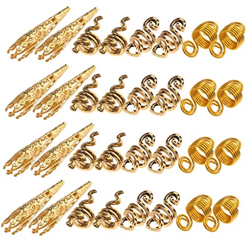 minkissy 130 Stück Haarschmuck-charms Für Zöpfe Dreadlock-dekorationen Haar-accessoires Für Zöpfe Einzigartiges Design Einfach Zu Verwenden Stabiles Metall von minkissy