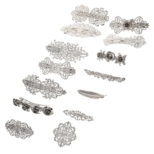 minkissy Boho Haarschmuck - Vintage Federspangen Metall Haarspangen Für Mädchen Frauen Kopfschmuck Blumen Haarspange Frauen Haarspange von minkissy