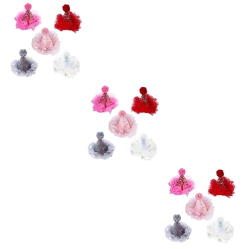 minkissy 15 Stk Weihnachtsmütze Haarnadel Haarstyling-Accessoires weihnachtsmütze spangen Haarklammer Haarspangen Weihnachts-Baby-Haarspange Baby Mädchen Haarspange Weihnachten Hut Zubehör von minkissy