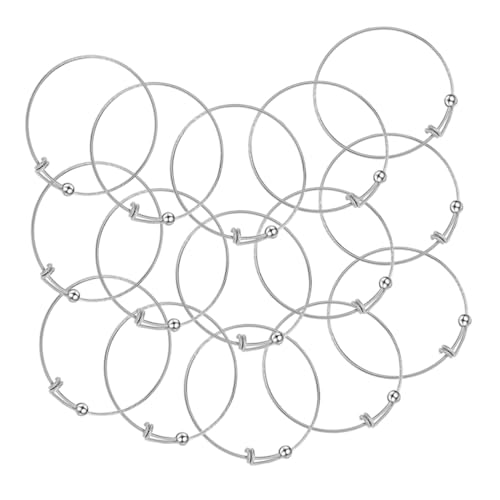 minkissy 15stücke Teiles Edelstahl Spiral Push Pull Armband Edelstahl Push Pull Armband Edelstahlarmband Elastisch Verstellbarer Draht Für Frauen von minkissy