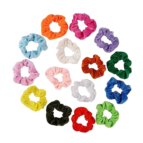 minkissy 15 stücke Haar ring Flanell Haar Scrunchies Mädchen Headwear haar halter floral kopfschmuck haar juwelen für frauen mädchen haargummis mode haargummis flanell haar seile frauen haar von minkissy