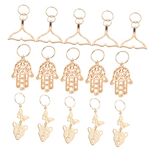 minkissy 15 Stück Dreadlock-haarschmuck Aus Metall Zum Flechten Von Haaren Accessoires Modischer Zopfschmuck Für Mädchen von minkissy