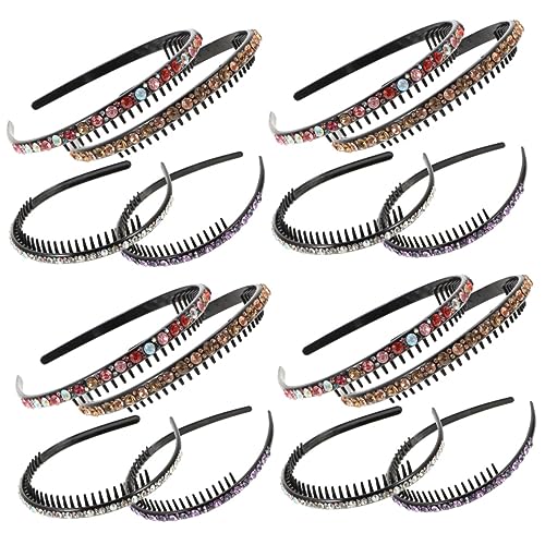 16 Stk Strass Gezahntes Stirnband Kopfschmuck Haarschmuck Strasssteine Einfach von minkissy