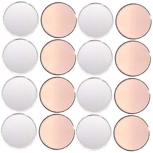 minkissy 16 Stk Nagelpalette Nagelkunstwerkzeug Nagelhalter Lotus Teelichthalter Farbmischwannen Mischpult mit Spiegeloberfläche malen Nagelzubehör Nagelpolitur Tablett Anzeigetafel Glas von minkissy