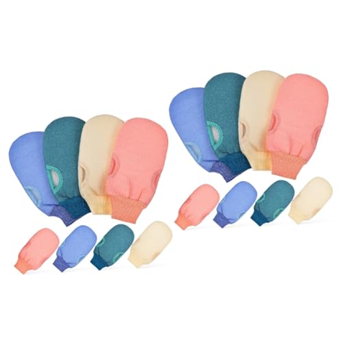 minkissy 16 Stk Peeling-Handschuhe Körperwäscher Luffa-Schwamm für die Dusche Peeling-Handschuh für den Körper Peeling-Handschuh zum Duschen sauber Badetuch Männer und Frauen Polyester von minkissy