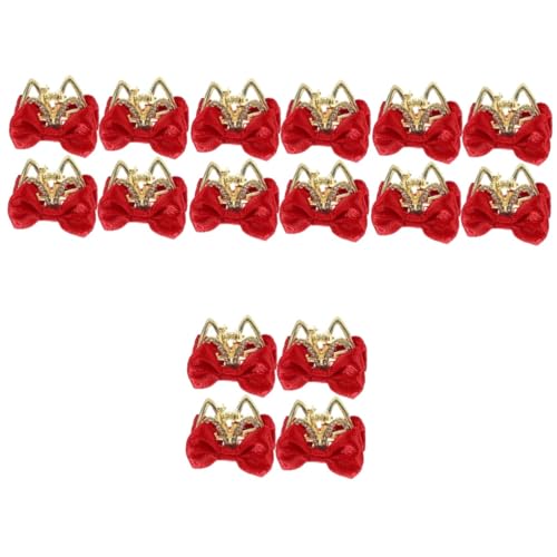 minkissy 16 Stk Schleife Haarnadel Kleine Haarspangen Aus Metall Haarschmuck Für Damen Backenklammern Für Haare Haarschmuck Für Mädchen Haarklammer Mini Stoff Rot Kind Große Haarnadel von minkissy