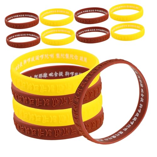 minkissy 16stücke Silikonarmband Wiederverwendbar Mit Sanskrit-design Für Männer Und Jungen Sport-event-armband Aus Weichem Silikon Flexibles Armband Für Alltag Und Partys von minkissy