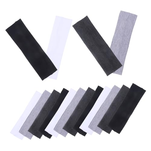 minkissy 16 Stück Teiliges Sportstirnband für Damen Elastisch Hautfreundliche Workout Haarbänder Rutschfest für Yoga Fitness Laufen alle Haartypen Geeignet Wiederverwendbar in Dunkelgrau von minkissy