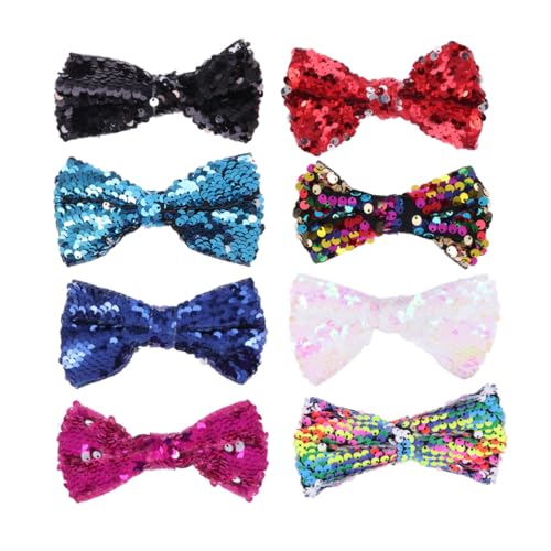 minkissy 16stücke Bowknot Haarspange Mit Glänzendem Dekor Metall Und Kunststoff-haarnadel Für Mädchen Und Junge Mädchen in Weiß Rot Blau Schwarz Farbe Rosé Himmelblau Bunt Gemischter von minkissy