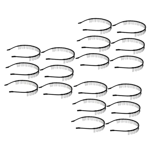 minkissy 18 Pcs long teeth non-slip headband hair band for man makeup headbands metal comb for men teeth comb headband slicked back headband skinny hair bands teeth hairband comb hairband von minkissy