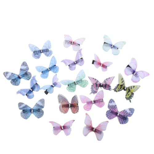 minkissy 18stücke Schmetterling Haarnadeln Retro Haarclips Für Mädchen Junge Mädchen Haarschmuck Accessoires Mit Tüll Haarspangen Für Geburtstag Weihnachts von minkissy