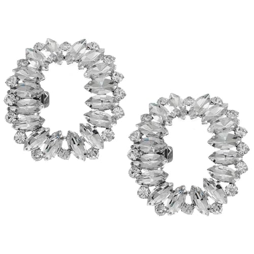 minkissy Brautschuhclip Strass Schuhschmuck Abnehmbare Schuhschnalle für Hochzeit Blumen Schuhdekoration Hochzeitsaccessoire für Frauen für Braut und Festlichkeiten von minkissy