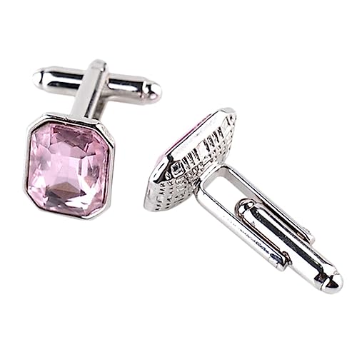 minkissy 1Paar Manschettenknöpfe mit Kristallakzenten für Formelle Anlässe Robuste Stilvolle Cufflinks für Hochzeiten Business Outfits Unisex Design Langlebiger von minkissy