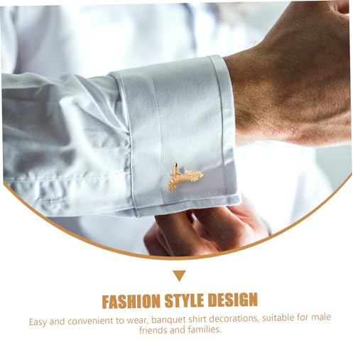 minkissy 1Paar Saxophon Manschettenknöpfe für Männer Hochglanzpolierte Manschettenlinks Perfektes Accessoire für Business Hemden und Anzüge für Freunde und Familie von minkissy