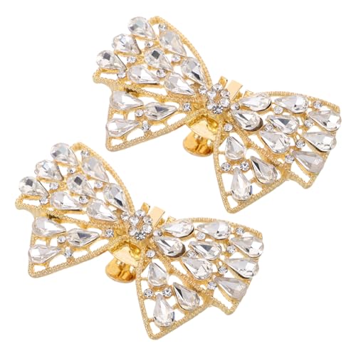 minkissy Schuhanhänger-verschlüsse Mit Schleife Und Strasssteinen Schuhschmuck-clips Schuhclip-accessoires Für Damen Auffällige Dekoration Für Sneaker Schuhclip-schnallen Abnehmbare Verzier von minkissy