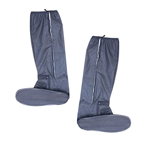 minkissy 1Paar wasserdichte Überschuhe für Damen Herren rutschfest Strapazierfähig Wetterschutz für Schlamm mit Praktischem Reißverschluss Design von minkissy
