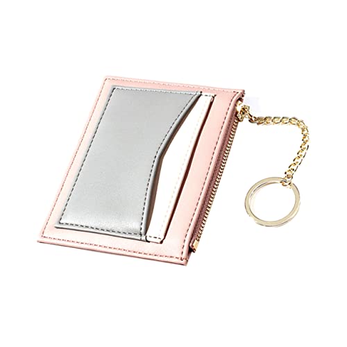 minkissy 1Pc Multi Card Geldbörse Kreditkarten Geldbörse Damen Geldbörse Splice Geldbörse Reißverschluss Geldbörse Mode Geldbörse Rosa von minkissy