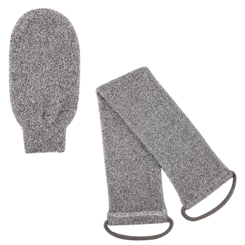 minkissy 1Satz Badehandschuh aus Bambusfaser Komfortables Peeling Handtuch für Körperreinigung für Beine und Entfernt Abgestorbene Hautzellen und Fördert von minkissy
