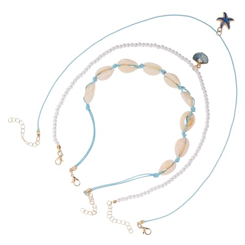 minkissy Muschel-halskette Im Hawaii-stil Für Handgefertigt Kurzes Schlüsselbein- Mit Natürlicher Muschel-anhänger Strand-accessoire von minkissy