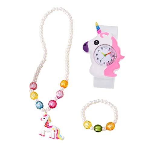 minkissy 1Satz Unicorn Slap Uhr für Armband Halskette mit Perlen Sicherheitsmaterialien Perfektes zu Feiertagen Design für Glückliche von minkissy