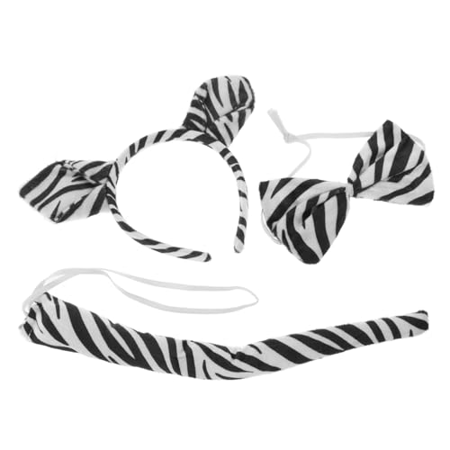 minkissy 1Satz Zebra Stirnband Mit Tierohren Teiliges Kostümzubehör Für Erwachsene Für Karneval Halloween Mottopartys Bezaubernde Cosplay Requisiten von minkissy