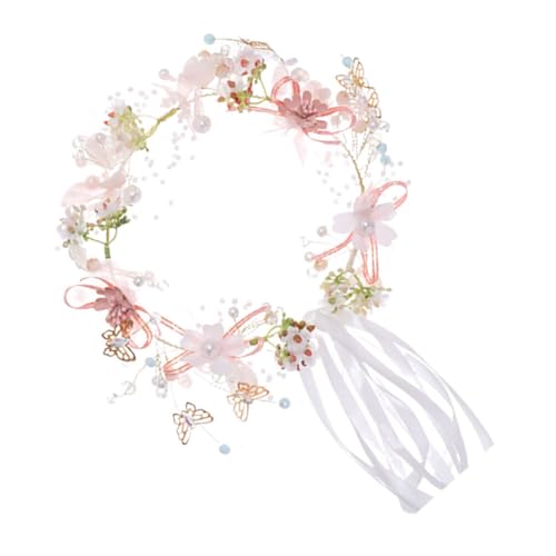 minkissy Braut-stirnband Blumen-stirnband Für Hochzeit Böhmen-kranz Haarband Party-haarbänder Für Braut Und Brautjungfer von minkissy