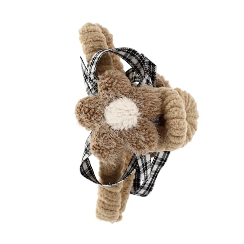 minkissy Modische Haarklammer Aus Plüsch Blüten-blumen-design Haarspange Für Mädchen Haarbindewerkzeug Geeignet Für Frauen Und Mädchen Kaffeeblüte von minkissy