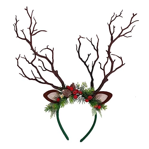minkissy Stirnband Elchgeweih 1pc Weihnachten Haarband Damen Kopfbedeckung Rentier Geweih Stirnband Für Party von minkissy
