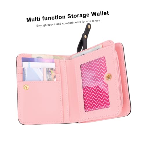 minkissy Damen Brieftasche Kurz Geldbörse Katze Muster Reißverschluss Pu Material Tasche Karten Foto Aufbewahrung Schule Büro von minkissy