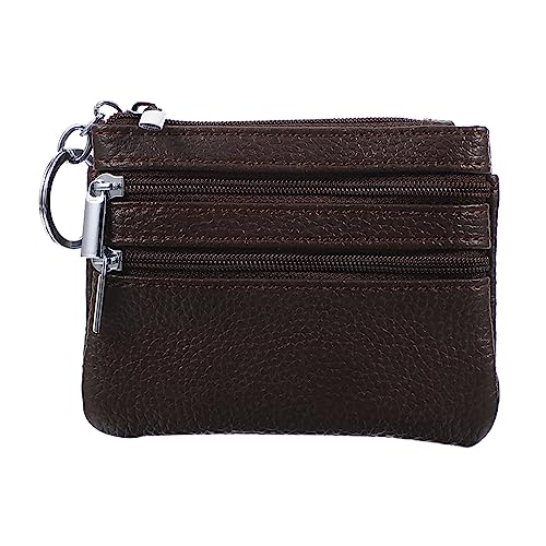 minkissy Damen Geldbörse Aus Wasserabweisendem Rindsleder Robuste Tragbare Pouch Mit Schlüsselanhänger Für Münzen Karten Und Schlüssel Handtaschengröße Langlebig Und Bequem Für Täglichen von minkissy