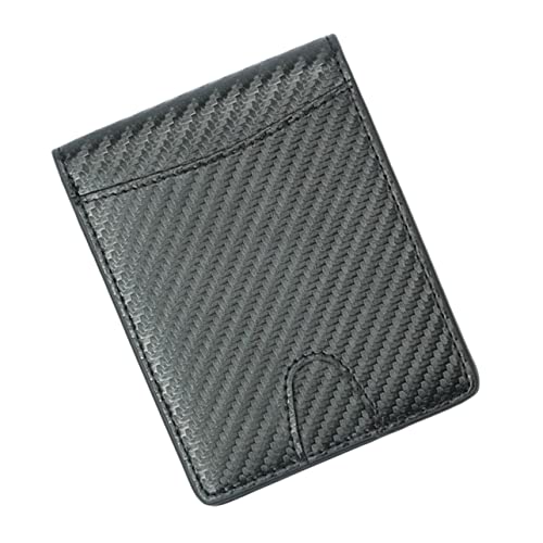 minkissy 1Stück Herren Geldbörse Carbonfaser mit RFID Schutz Stilvolle Brieftasche für Schlüssel Kreditkarten und Münzen für Alltag Reisen und von minkissy