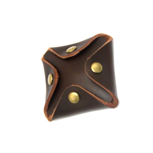 minkissy 1Stück Kleines Portemonnaie Handgemachte Mini Geldbörse Für Münzen Squeeze Geldbörse Dunkelbraun Für Schule Shopping von minkissy