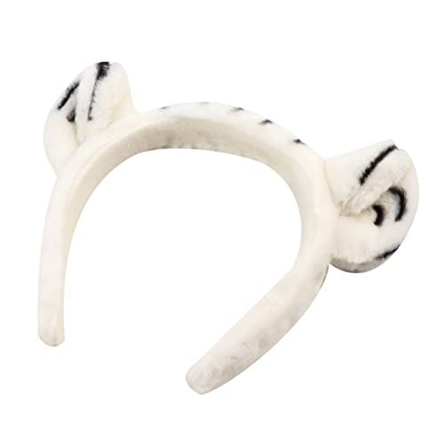 minkissy Weißer Plüsch-haarreif Mit Tigerohren Für Junge Mädchen Bequemes Haarband Attraktiver Haarschmuck Weiß von minkissy
