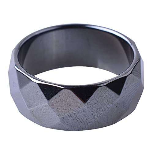 minkissy Meteorit für Herren Breiter Mehrfacettenring Modischer Schmuck für Einzigartiges Design von minkissy