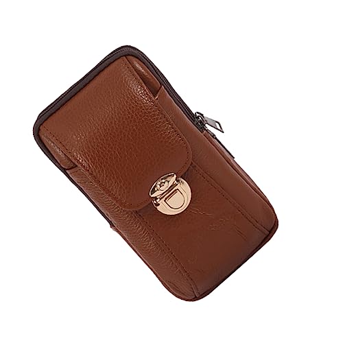 minkissy Rindsleder Hüfttasche Tragbar Business Outdoor Männer Telefon Aufbewahrungstasche Gürteltasche Für Laufen Wandern Radfahren Reisen von minkissy
