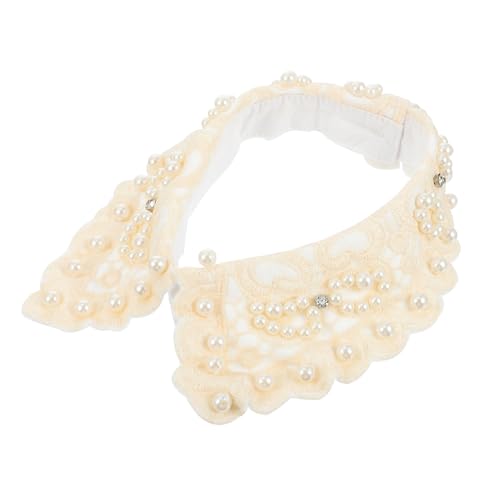 minkissy 1Stück Retro Spitze Abnehmbarer Fake mit Perlen Dekorativer Faux für Blusen Shirts Kleider Accessoire für Perfektes von minkissy