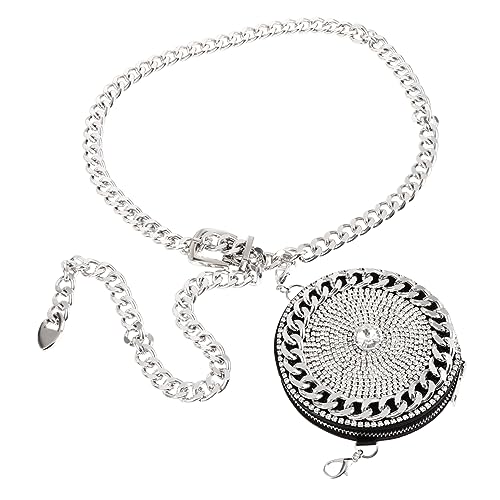 minkissy Mini Rhinestone Crossbody Bag Stilvolle Damen Umhängetasche Mit Kette Funkelnde Waist Bag Für Party Und Reisen Dekorationshandtasche Für Handys Geeignet von minkissy