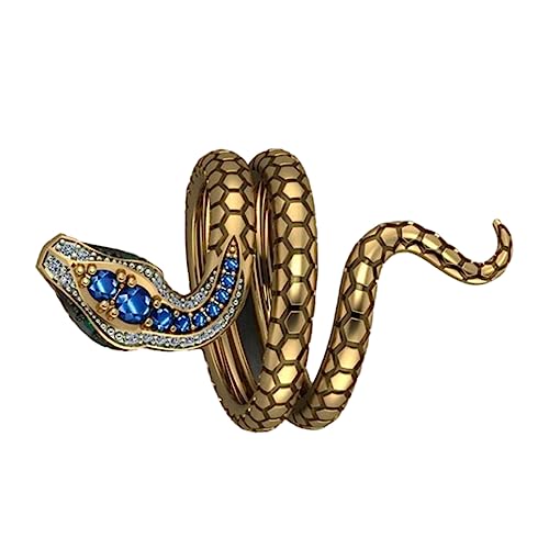 minkissy 1Stück Schlangenring Unisex Kreativer Fingerring Niedliches Design für Damen und Herren Schmuck für Besondere Anlässe Fingerdekor für Modebewusste von minkissy