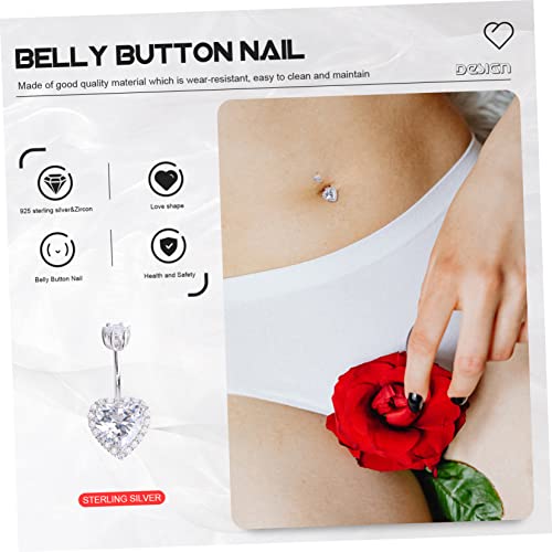 minkissy Bauchnabelring Mit in Silber Nabelring Für Frauen Und Mädchen Langlebiger Körperpiercingschmuck Mit Glatter Oberfläche von minkissy