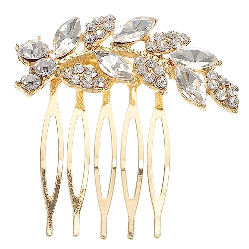 minkissy 1pc Comb Headwear for Women Bride Headpieces for Wedding Pearl Tiara Metal Side Hair Comb Metal Hair Clips for Women Wedding Hair Clips for Brides Bridal Hair Accessory Bridal Comb von minkissy