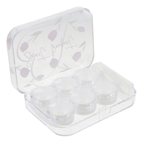 minkissy 1satz Reise Kontaktlinsen Box Kompakte Und Praktische Aufbewahrung Für Und Mädchen Mit Tools Und Romantischem Tulpen-Design Robustem Material Leicht Und Tragbar von minkissy