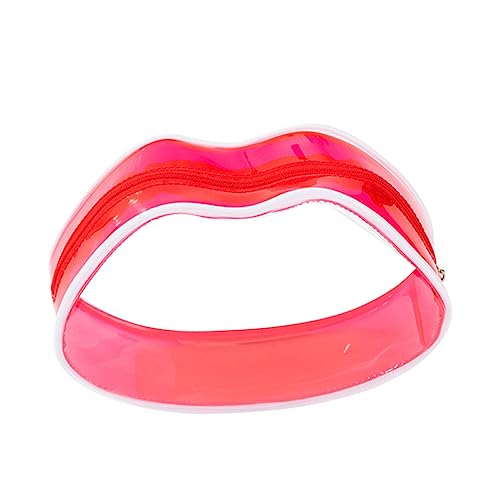 minkissy 1stk PVC-lippenstifttasche Transparente Kulturtasche Tragbare Durchsichtige Make-up-Taschen Reisetragetasche Schminktaschen Für Frauen Reißverschluss Wickeltasche Urlaub von minkissy